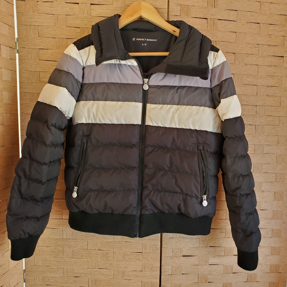 Perfect Moment Ski Black and White Puffer Jacket